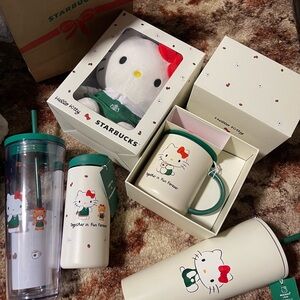 Starbucks Hello Kitty Collection with Green and White Accents